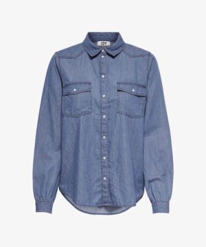 Denim Jean Top Jacket Sleeve Crop Women